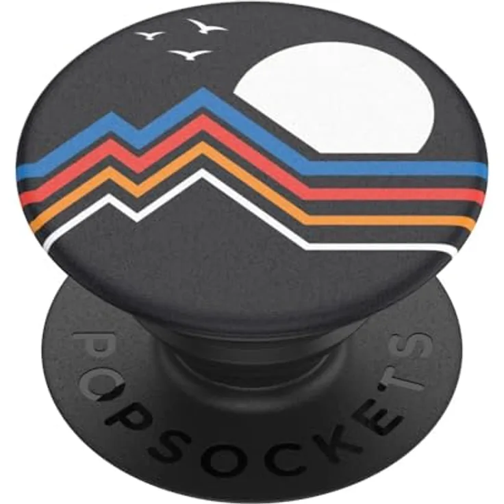 PopSockets PopGrip, Ständer und Griff mit austauschbarer Oberseite, Moon Horizon, Anti-Drop Funktion