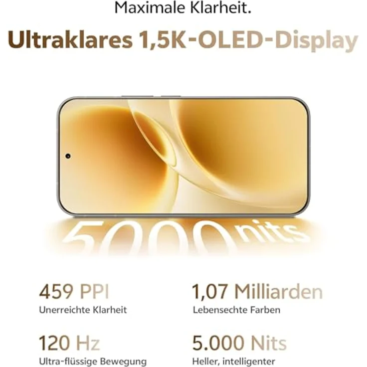 vivo V70 5G-Smartphone, 8 GB RAM + 256 GB, ZEISS 50 MP Super-Telekamera, 6,59" AMOLED-Display in 1.5K, 5.400 mAh Akku, IP68/IP69, Android 16 – Bild 5