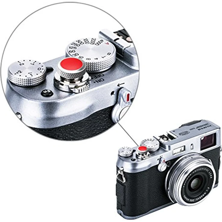 JJC Soft Release Button für Fujifilm X-Serie und Sony RX-Serie, Kupfer mit Silikonoberfläche, inkl. 2 rutschfester O-Ringe – Bild 4