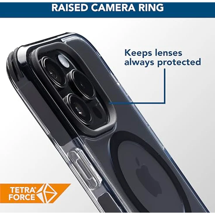cellularline Tetra Force Strong Guard Mag - iPhone 15 Pro Max - Ultra Schutzhülle - Transparent - Impact Dissipating System - Military Tested - Recyceltes Material – Bild 4