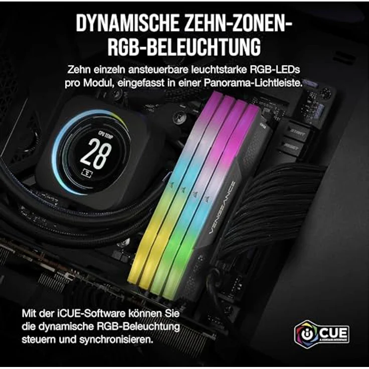 Corsair Vengeance RGB DDR5-6000 C30 DC - 32GB (AMD EXPO) - Preisvergleich – Bild 3