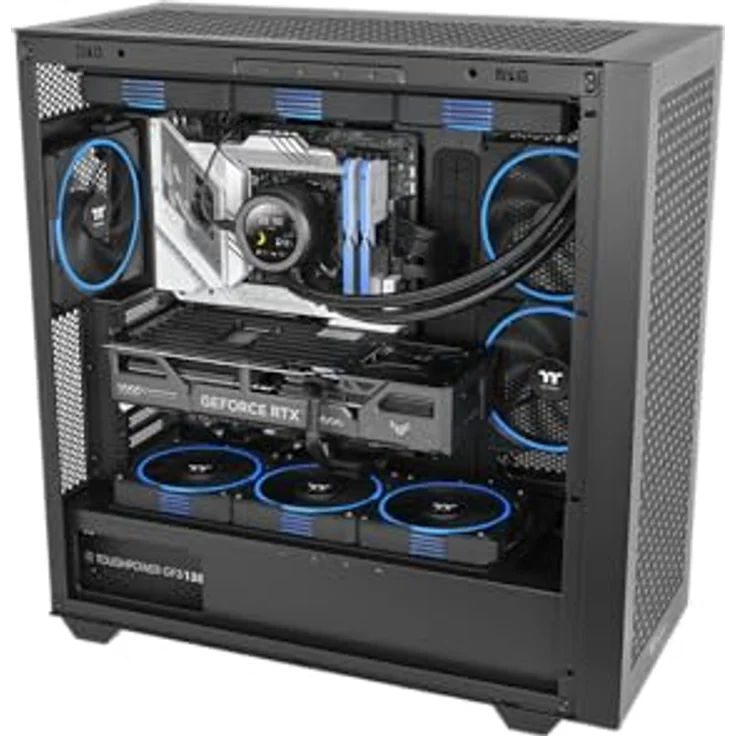 Thermaltake TS120 EX RGB Fan Black, Gehäuselüfter 3er Pack mit RGB-Beleuchtung, Schwarz – Bild 8
