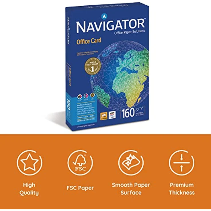 Navigator Office Card -PCO160F1 DIN A4 hochweiß Karton 160 g-qm Inh.250 – Bild 3