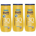 Sun D'Or Sonnenmilch Sonnenschutzmittel Sun UV Dry Protect Sport Sonnencreme LSF30 250 Mililiter x 3 STÜCK 