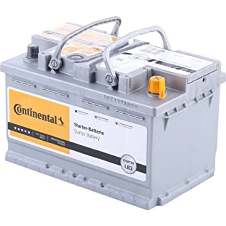 Continental Starterbatterie 12V 70Ah 680A/EN LB3, Blei-Kalzium-Batterie mit B13 Bodenleistenausführung – Bild 1