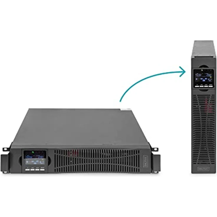 DIGITUS OnLine USV-System - 1500 VA / 1500 W - 19-Zoll Montage - Schwarz – Bild 2