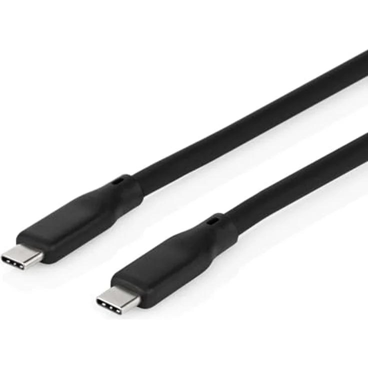 Nedis USB-Kabel USB 3.2 Gen 2, USB-C™ Stecker, 240 W, 8K@30Hz, 20 Gbps, 1.00 m, rund, Silikon, schwarz – Bild 1