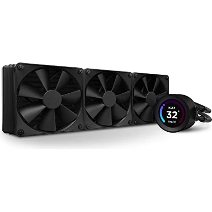 NZXT Kraken Elite 360 - RL-KN36E-B1-360mm AIO CPU Wasserkühlung - 2,36" LCD Display 640x640-2x120mm PWM Fans - EIN Breakoutkabel zur einfachen Installation - Schwarz – Bild 1