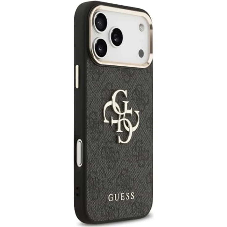CG MOBILE Guess 4G Groß 4G Klassiker Logo Hülle für iPhone 17 Pro Max, Schwarz/Gold, Kunstleder/TPU/PC, Hoher Schutz und präzise Passform – Bild 4