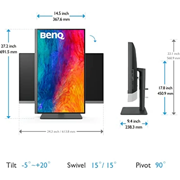 BenQ PD2705U Computerbildschirm 27 Zoll 4K Ultra HD LED Schwarz, IPS-Panel, HDR, 99 % RGB, Rec. 709 – Bild 5