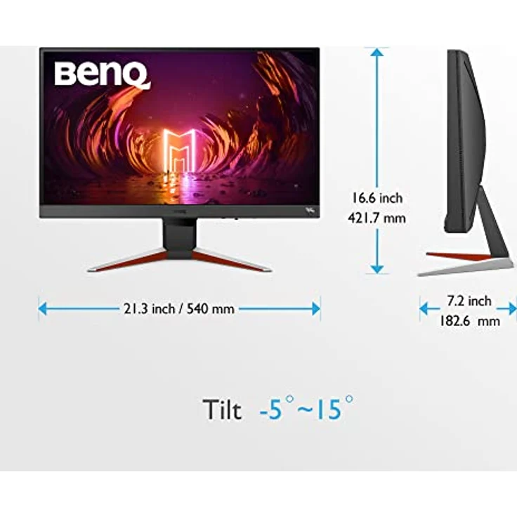 BenQ MOBIUZ EX240N Gaming Monitor (23,8 Zoll, 165hz, 1ms, HDMI und DP kompatibel mit 120 Hz für PS5, Xbox Series X und Series S) - HDRi-Technologie, Light Tuner, Black eQualizer - schwarz – Bild 5