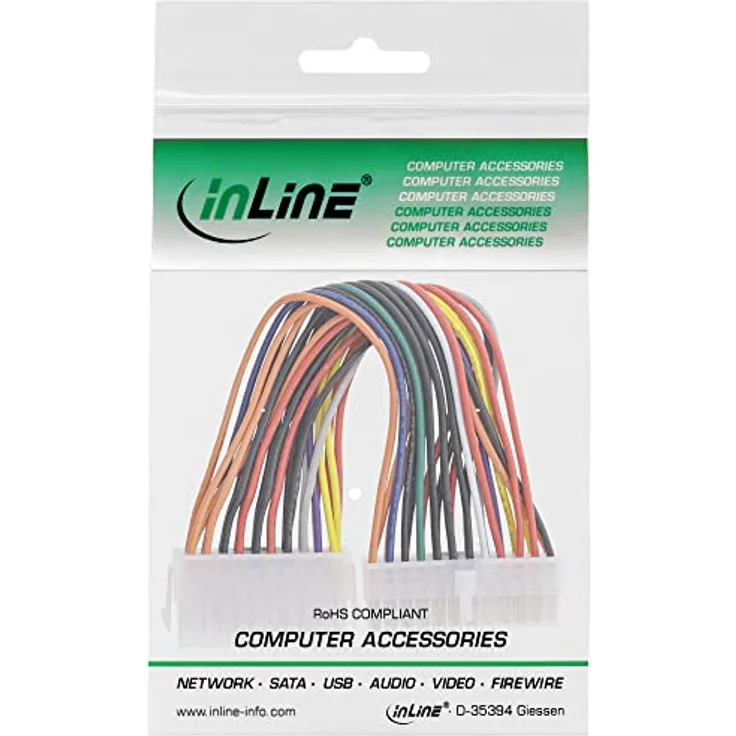 InLine 26637 Stromadapter intern, 20pol ATX Netzteil zu 24pol EPS12V Mainboard, 0,16m - Hochwertiger Adapter für flexible Stromversorgung, langlebig und robust. – Bild 3