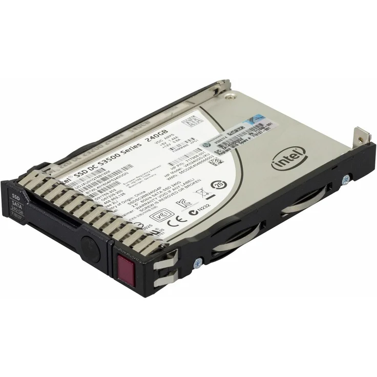 HP SSD 240GB SATA 2.5 INCH (240 GB, 2.5"), SSD, HP Value Endurance Enterprise Value, Hot-Swap, 2.5" SFF (6.4 cm SFF), SATA 6Gb/s, mit HP SmartDrive-Träger