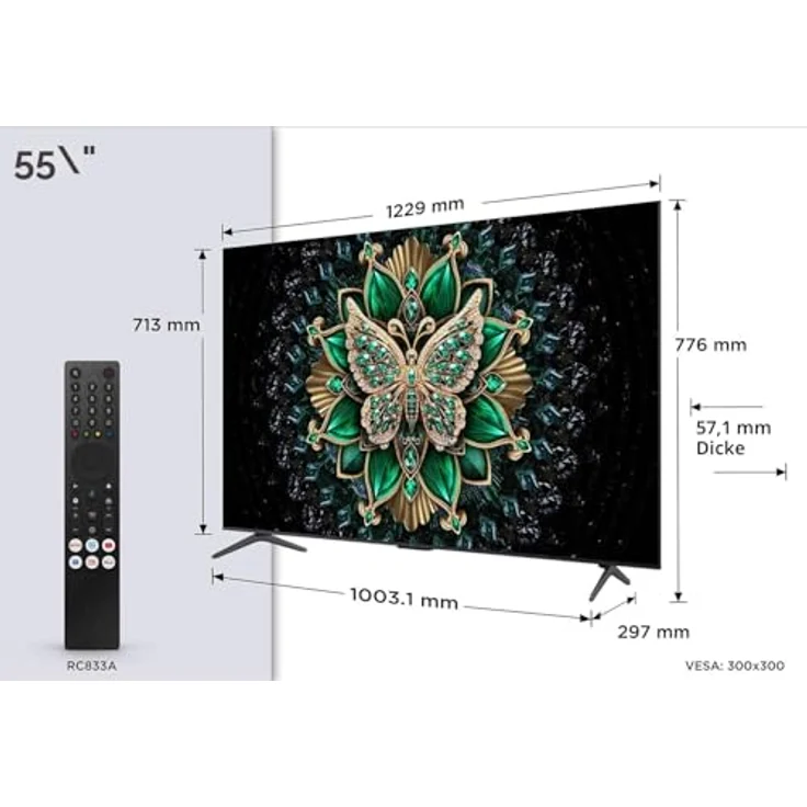 TCL 55C6K Mini LED 55 Zoll UltraHD 4K Fernseher mit Onkyo-Sound und Google TV – Bild 5