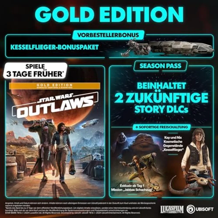 Ubisoft Star Wars Outlaws - Gold Edition (inkl. Season Pass und früheren Zugang) - Open-World PS5-Spiel – Bild 2