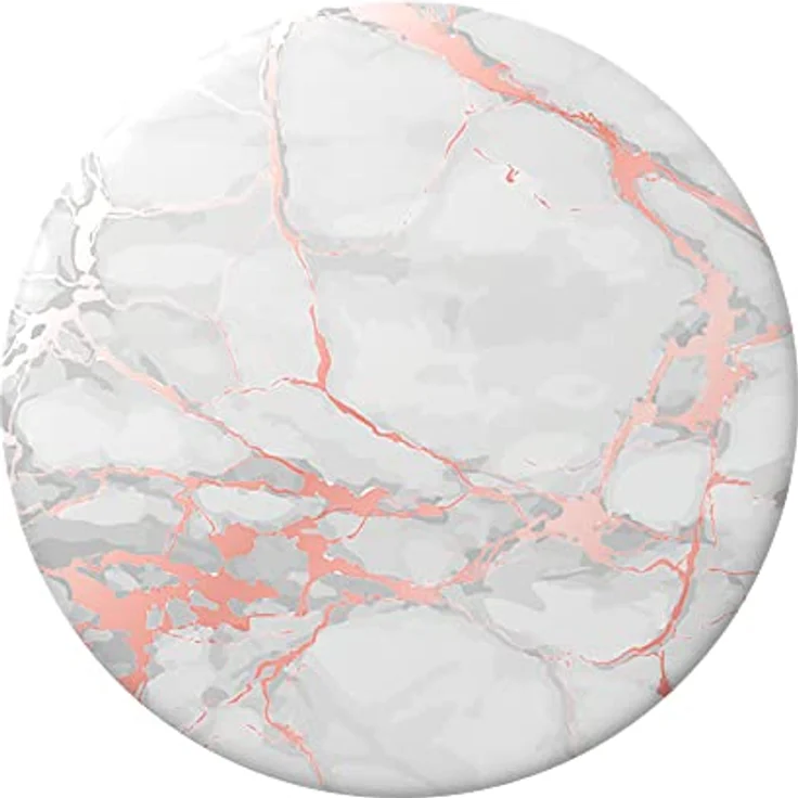 PopSockets 801649 PopGrip - Ausziehbarer Sockel und Griff für Smartphones und Tablets mit einem Austauschbarem Top - Rose Gold Lutz Marble – Bild 2