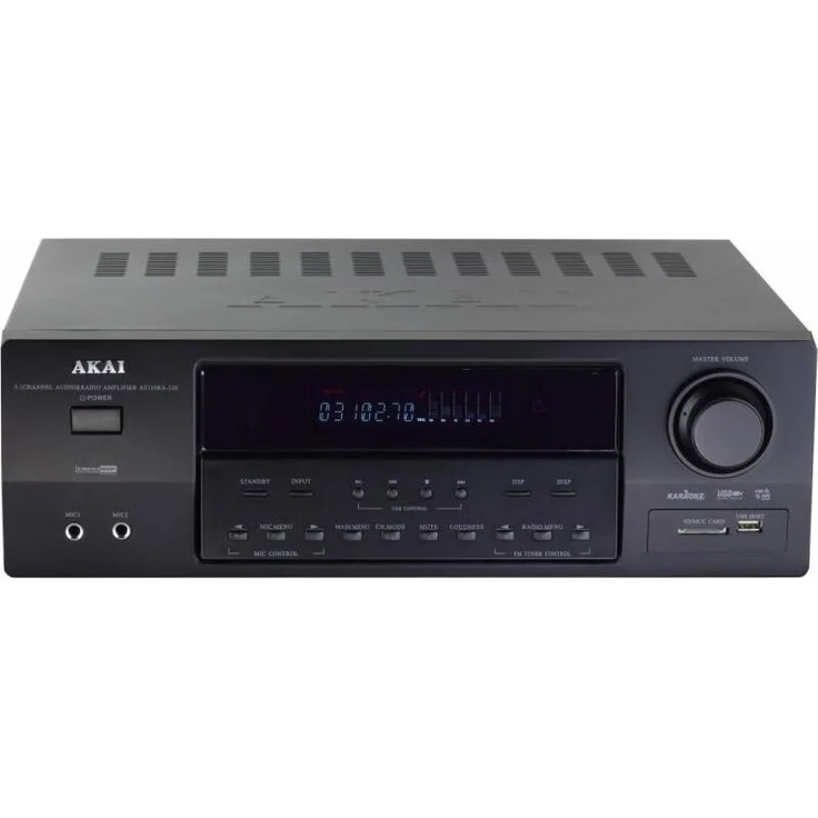 Akai Professional AS110RA-320, 5.1 Kanal AV Receiver mit WLAN, Bluetooth und FM-Radio, Schwarz – Bild 1