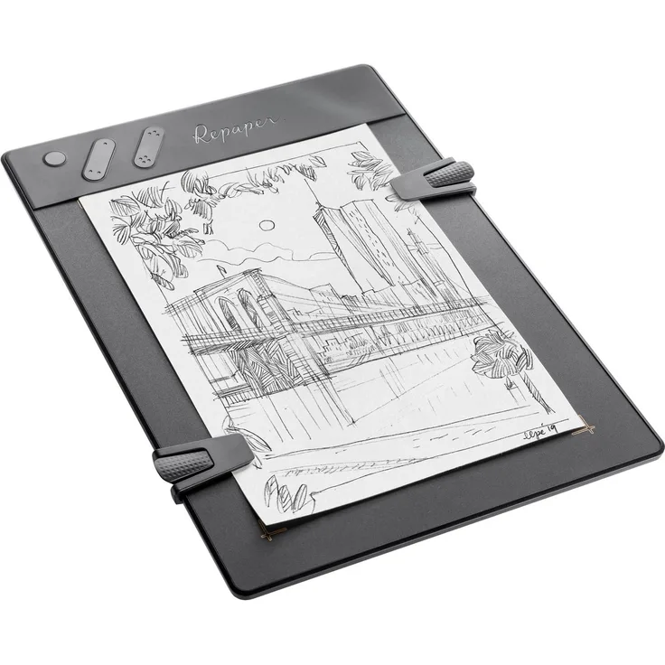 iskn Repaper Faber-Castell Edition Grafiktablett mit 8192 Druckstufen und 2B Castell 9000 Bleistift, A5 Format