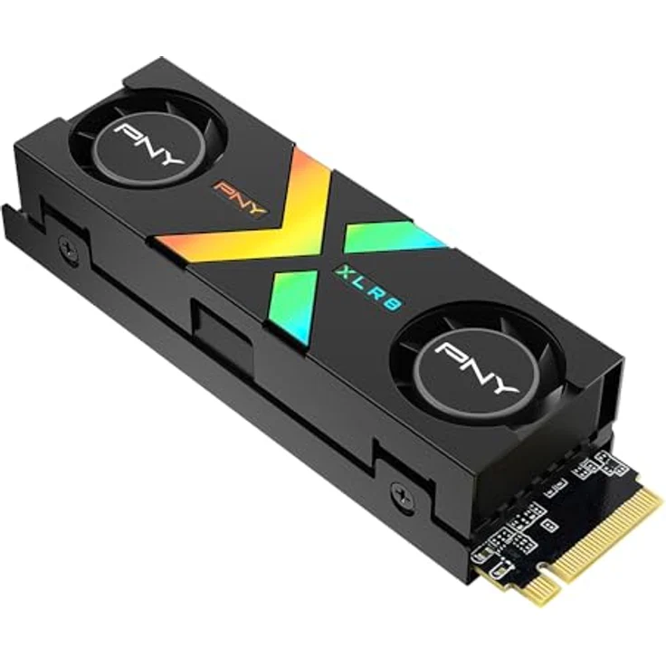 PNY CS3150 XLR8 Gaming Epic-X RGB™ 1TB M.2 NVMe Internal Solid State Drive (SSD) with RGB Heatsink - M280CS3150XHS-1TB-RB – Bild 2