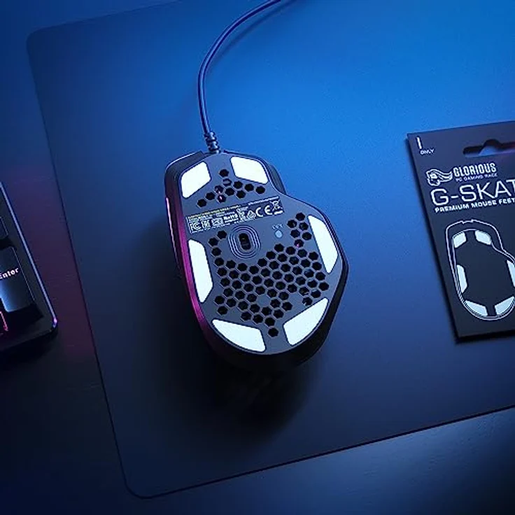 Glorious Model I G-Skates, Ersatz-Glides aus strapazierfähigem PTFE, 1 Set, weiß – Bild 2