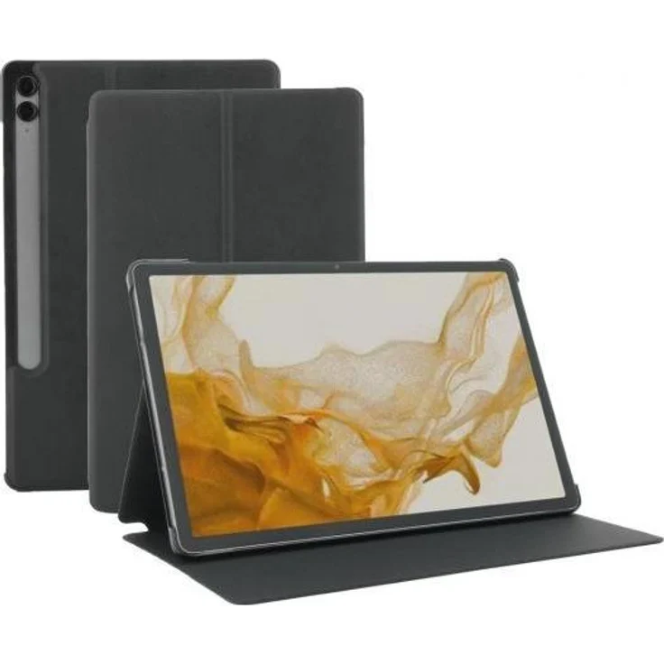 Mobilis RE.LIFE CASE für Galaxy Tab S9 FE 12.4" (SM-X610 / SM-X616) - Schwarz, Hülle aus 50% recycelten Materialien mit Klappe für Schutz und Ständerfunktion