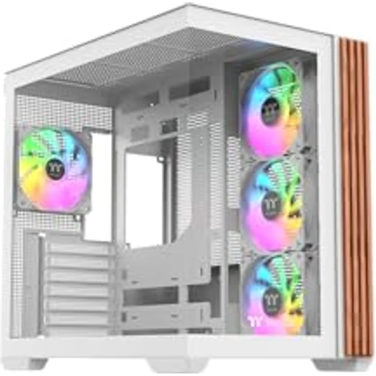 Thermaltake View 380 WS ARGB, Mid Tower Chassis in Snow White mit 3x120mm ARGB Lüftern und USB 3.2 Typ C Anschluss – Bild 1