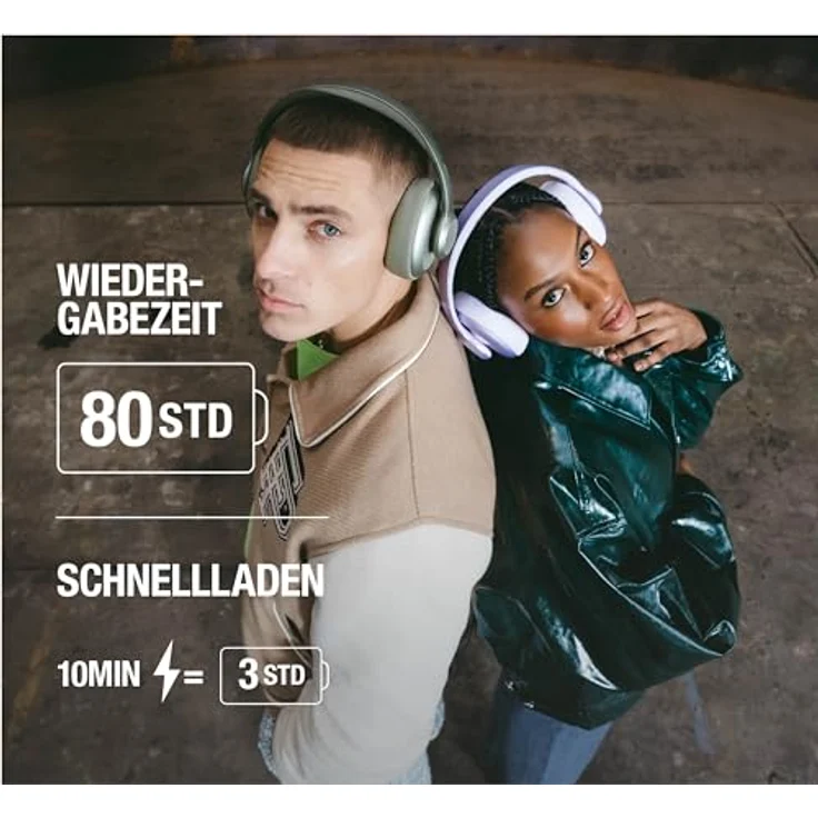 Fresh 'n Rebel Clam Blaze Bluetooth Kopfhörer Over Ear mit 80 Stunden Spielzeit, Perfect Calling, Wind-Noise Cancelling, Kabellos, Schnelladung, Tastensteuerung, Ambient-Sound-Modus (Lila) – Bild 2