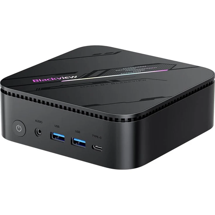 Blackview MP100 Pro Mini PC Grau – Intel Core i5-12450H, 16GB RAM, 512GB SSD, Triple 4K Unterstützung, Wi-Fi 6, Windows 11 Pro