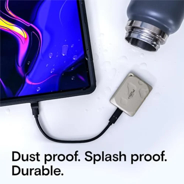 Crucial X9 Pro Externe SSD für Apple Mac, 4 TB, USB 3.2, Gen 2, Typ C, tragbar – Bild 2