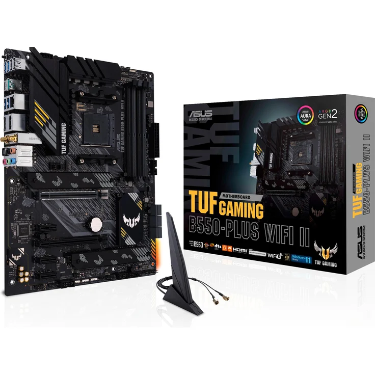 ASUS TUF GAMING B550-PLUS WIFI II, Mainboard für AMD B550 Socket AM4 ATX, militärische Qualität und verbesserte Kühlung