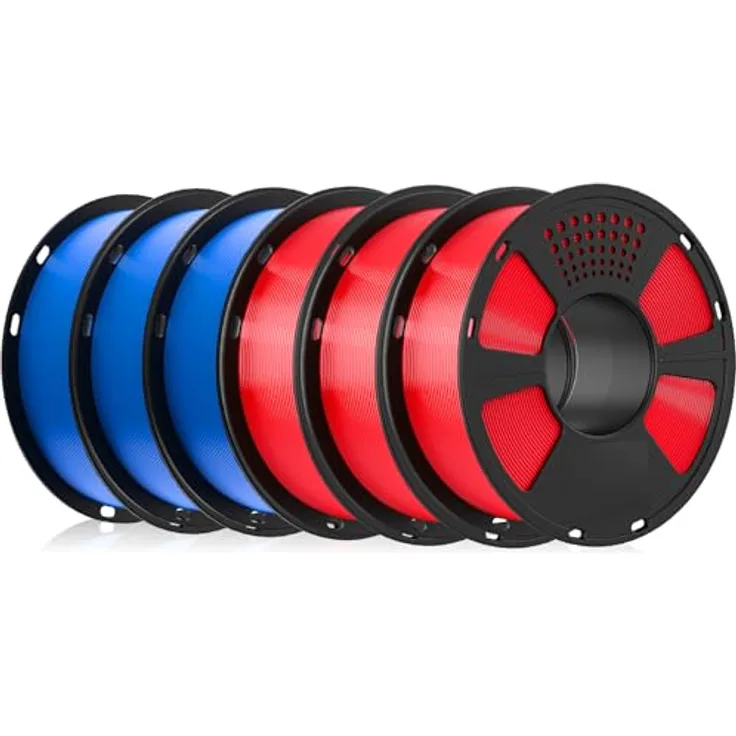 GEEETECH PLA Filament Rot und Blau, 3x1kg, 1.75mm, Vakuumverpackt, für 3D-Drucker