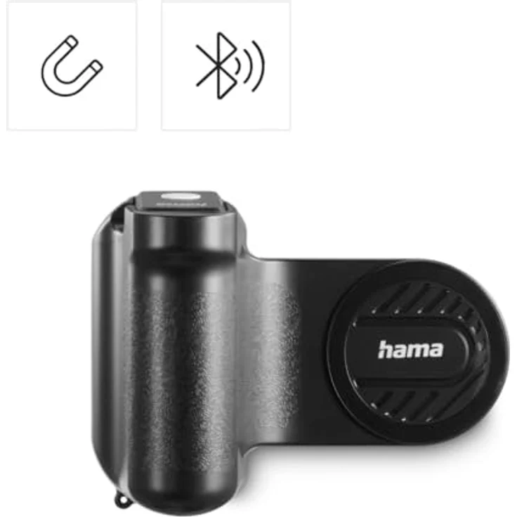 Hama MagGrip Stativ (Schwarz), Kameragriff mit magnetischem Haltegriff und Fernauslöser, 1/4" Anschluss – Bild 2