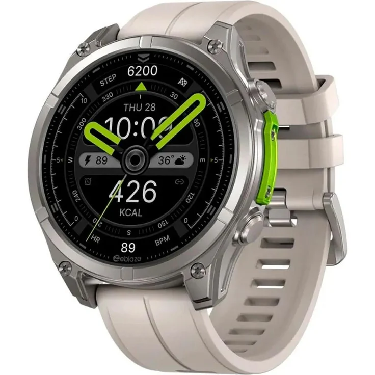 Zeblaze Vibe 8 Abyss, Smartwatch in Silber mit MIL-STD 810H Zertifizierung, AMOLED-Display und IP69K Wasserdichtigkeit