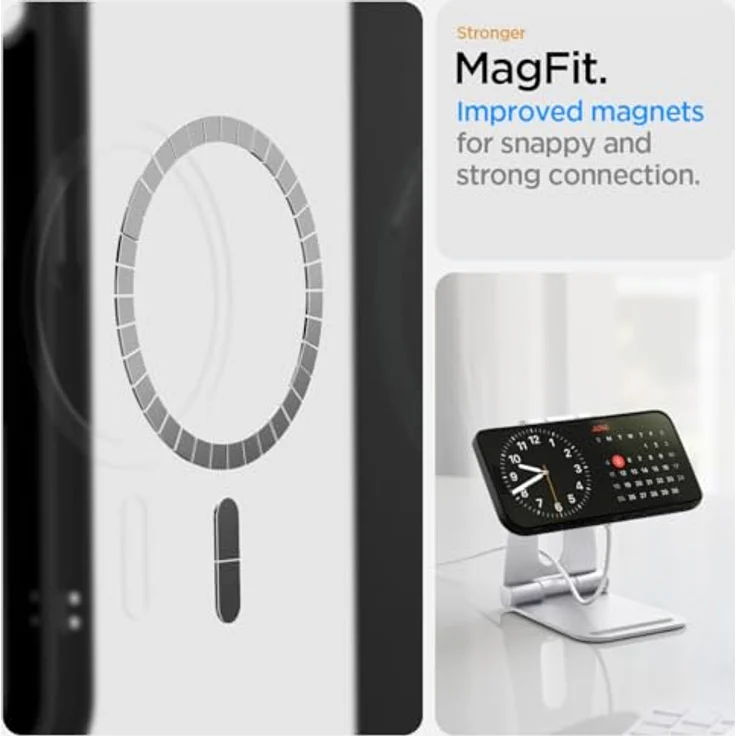 Spigen iPhone 16e Hülle Liquid Air MagFit Case [rutschfest] - Matte Black – Bild 3