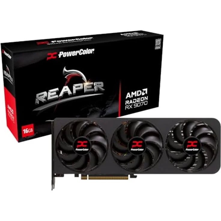 PowerColor RX 9070 Reaper 16GB RX9070 16G-A, Next-Gen-Grafikkarte mit robustem Kühlsystem – Bild 2