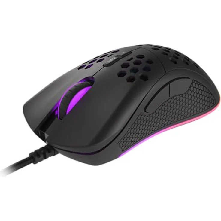 Genesis KRYPTON 555 Gaming-Maus (kabelgebunden) - Optische Maus mit 8000 DPI in Schwarz – Bild 3