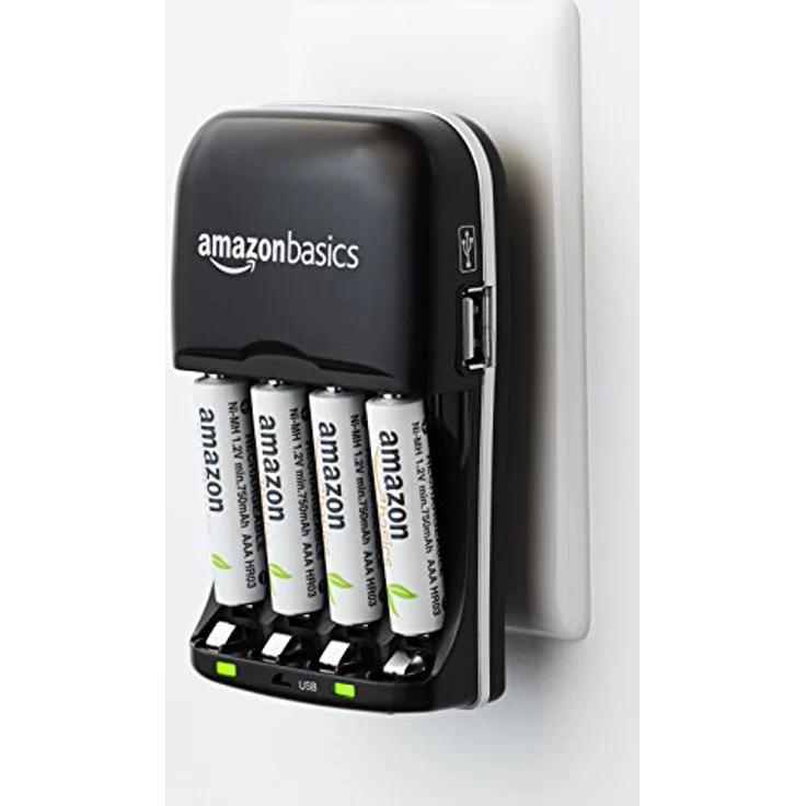 AmazonBasics Batterieladegerät für Ni-MH AA - AAA Akkus und USB Geräte – Bild 6