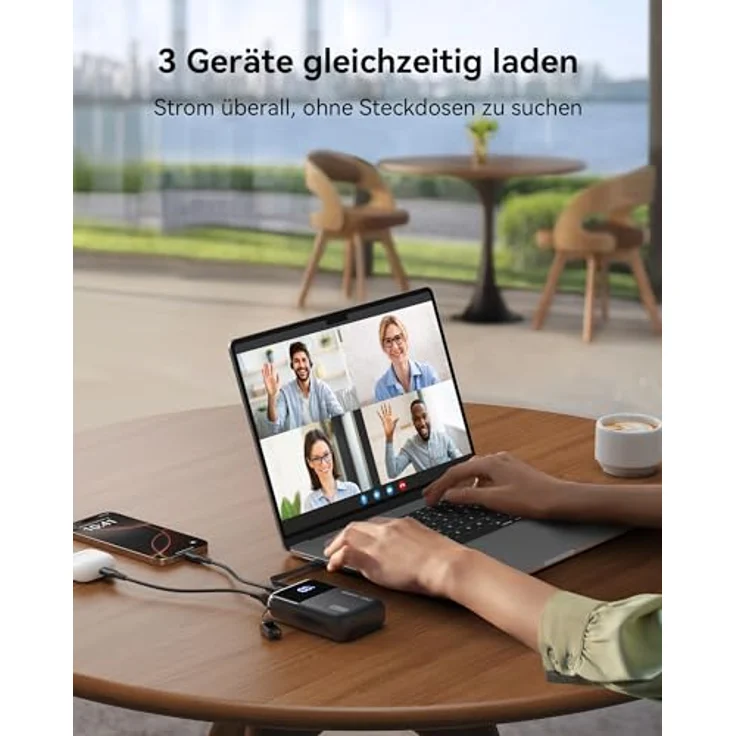 INIU Laptop Power Bank 100W 25000mAh, USB-C Powerbank mit Hochgeschwindigkeitsladen für MacBook, iPhone 14/15/16, kompakt und flugzeugfreundlich – Bild 5