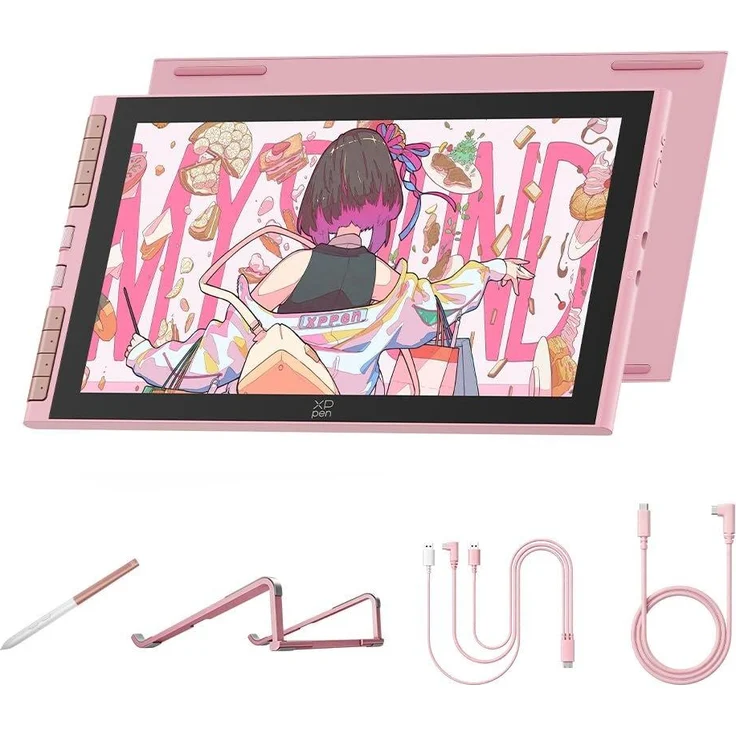 XP-Pen Artist 12 3rd Grafiktablett mit 11,9-Zoll FHD-Display, 99% sRGB und X4 Smart Chip Stylus, Rosa