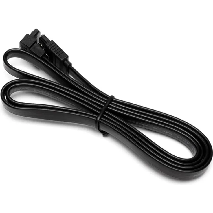 DUTZO SATA-Kabel, Schwarz, 1 m, Gerade & 90° Verbinder, unterstützt SATA-I/II/III