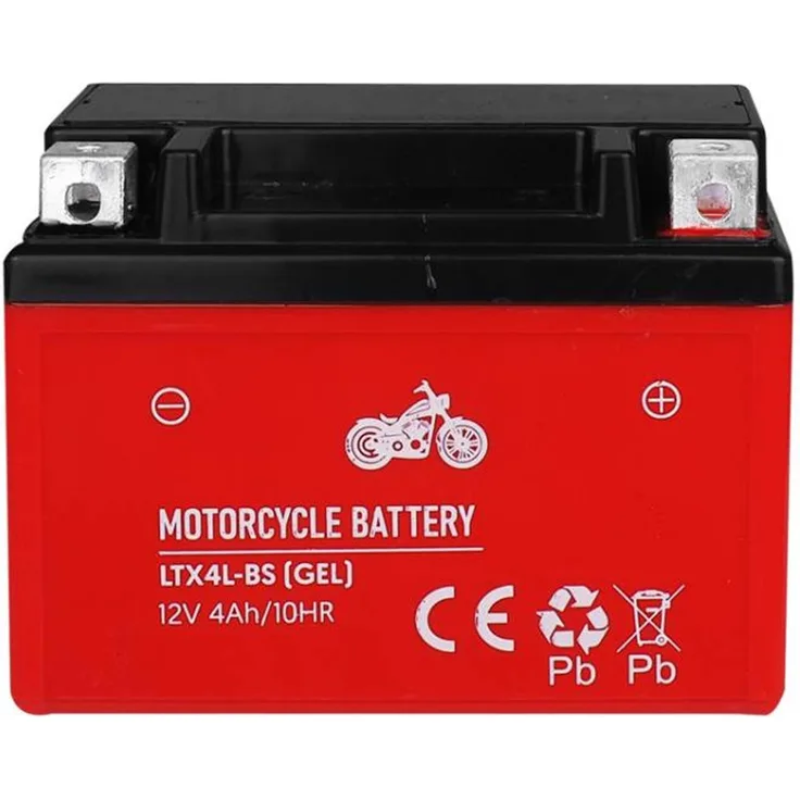 Lamex Gel-Batterie Motorrad 12V 4Ah LTX4L-BS mit kompakter Bauweise und hoher Leistungsfähigkeit