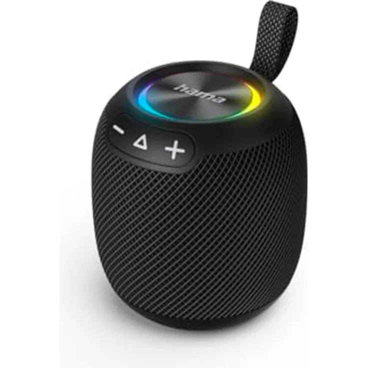 Hama Bluetooth Lautsprecher Bomb 3.0, 16W (wasserdicht IPX7, LED Beleuchtung, True Wireless Stereo, 10 Stunden Musik, schwarz)