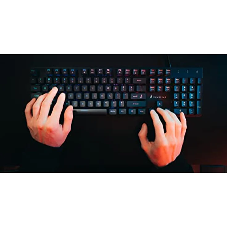 Surefire Kingpin M2 Mechanische Gaming Tastatur Französisch, Gaming Multimedia Keyboard Full Size, RGB-Tastatur mit Beleuchtung, 100% Anti-Ghosting-Tasten, französisches Layout AZERTY – Bild 4