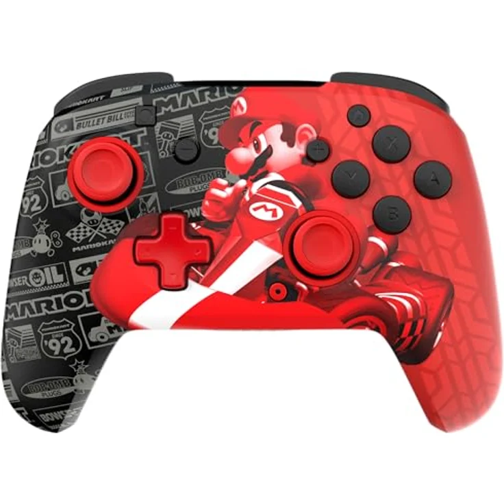 PDP Afterglow Wave Wireless Controller NS Grand Prix Mario, kabellos mit 40 Stunden Akku, programmierbaren Tasten und Bewegungssteuerung – Bild 1