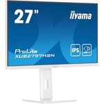 iiyama Prolite XUB2797HSN-W2 68,5cm 27" IPS LED-Monitor Full-HD 100Hz HDMI DP-in/Out DaisyChain USB3.2 USB-C Dock 65W LAN Slim-Line Höhenverstellung Pivot AdaptiveSync weiß