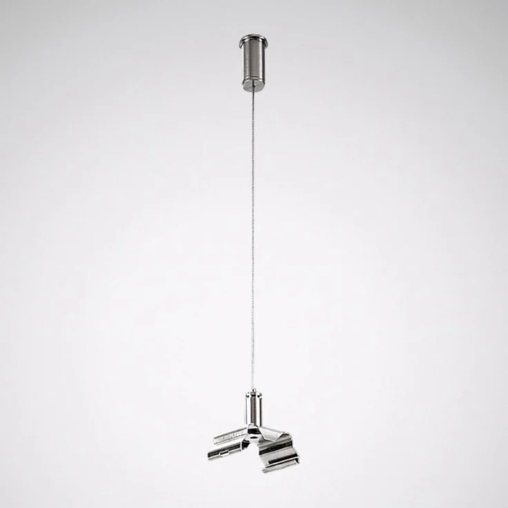 Trilux 2229600, Montageset für Zimmerdecke, verzinktes Stahlseil Ø 1,75 mm, Edelstahl, stufenlos verstellbar, 1500 mm Länge