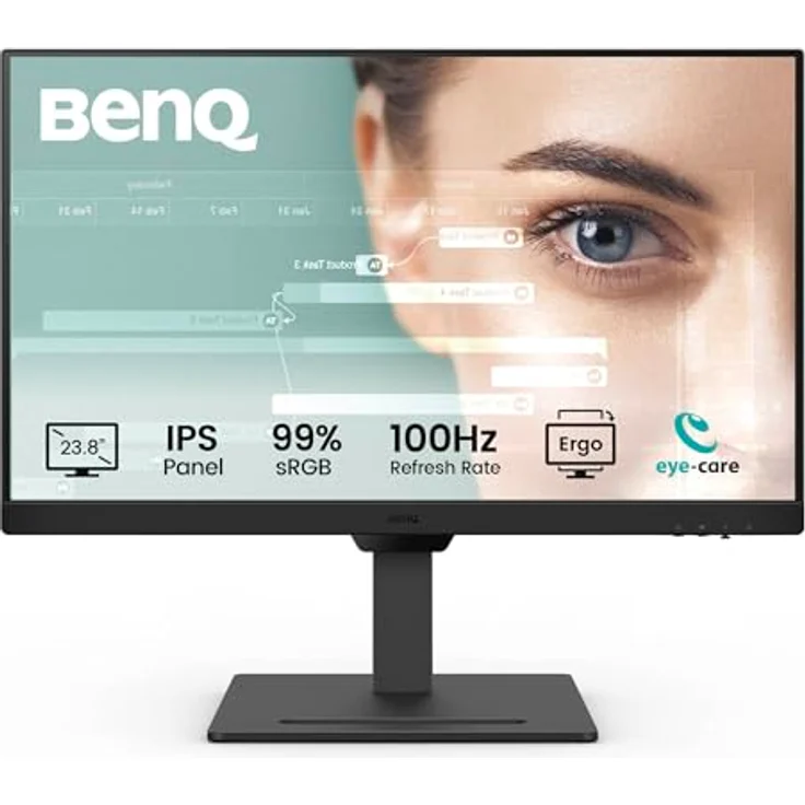 BenQ GW2490T 60,5 cm IPS 1080p Home Office Monitor, Ergo-Design, 100Hz, 99% sRGB, VESA MediaSync, B.I, Flicker Free, Low Blue Light, ePaper, Codierungsmodus, TÜV Rheinland, schwarz – Bild 1