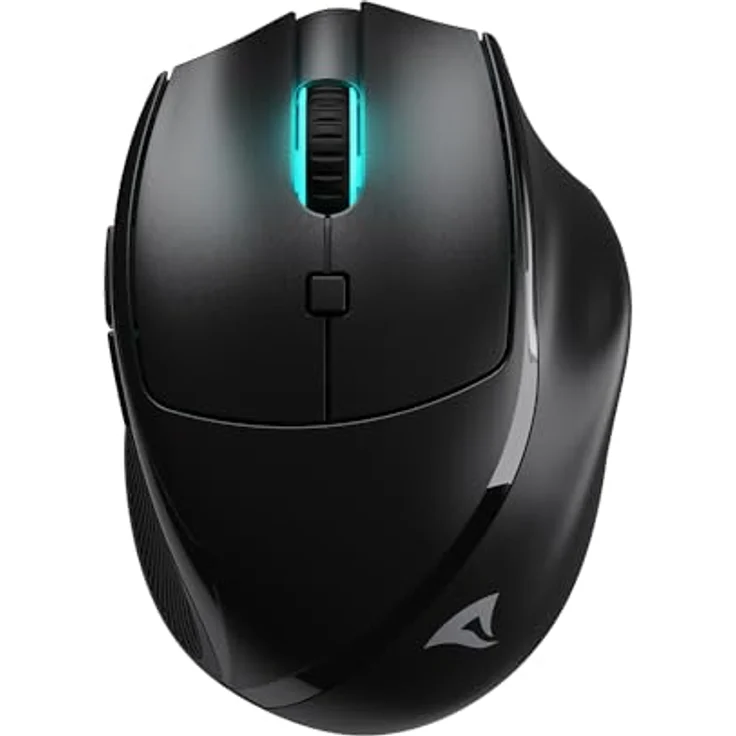 Sharkoon OfficePal M25W Schwarz, kabellose Maus mit 50 Stunden Akkulaufzeit und 6 Tasten – Bild 1