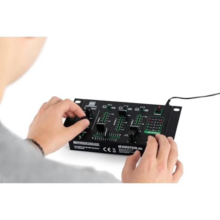 Pronomic DX-26 MKII, 3-Kanal DJ-Mixer mit Cue-Funktion, 2x Line/Phono-Kanal, Mikrofon- und Kopfhöreranschluss, pulverlackiertes Gehäuse aus robustem Stahl – Bild 5