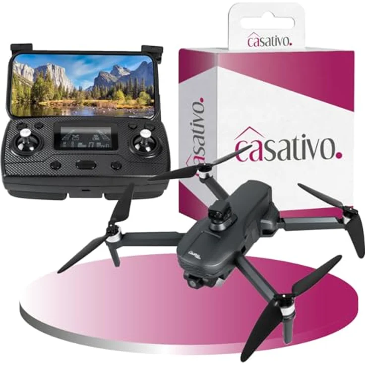 Casativo Profi GPS-Drohne, faltbar mit 4K-Kamera, 360° Hindernis-Erkennung, 6-Achsen Gyroskop, Brushless Motor – Bild 1